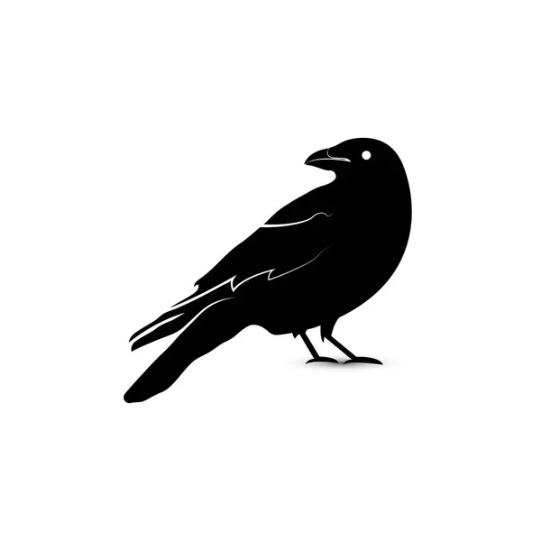 Black Raven Logo Icon Designs Template — Stock Vector