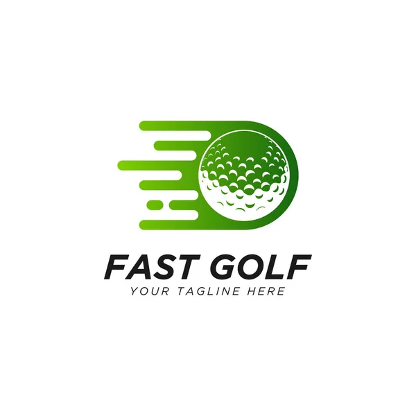 Snelle Golf Pictogram Logo Ontwerp Sjabloon — Stockvector