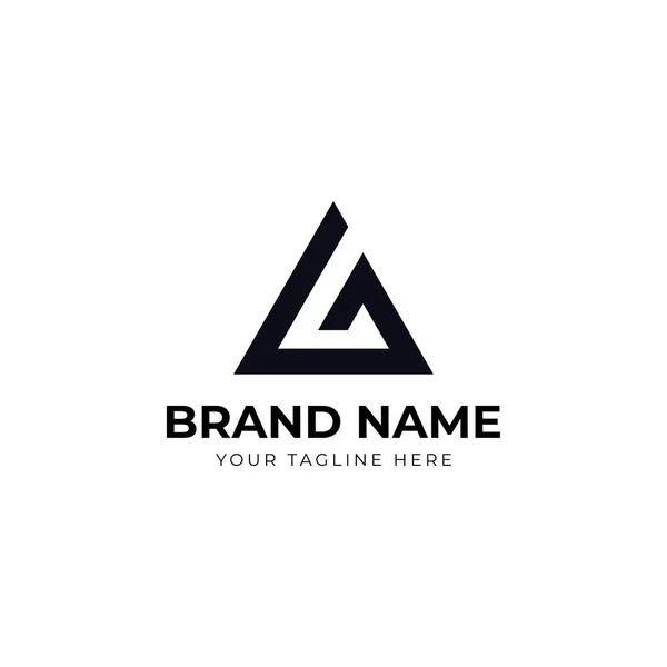 Triangel Bokstav Eller Logotyp Design Mall — Stock vektor