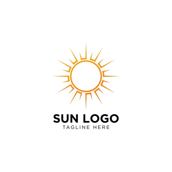 Sonne Logo Und Symbol Vektor Illustration Design Vorlage — Stockvektor