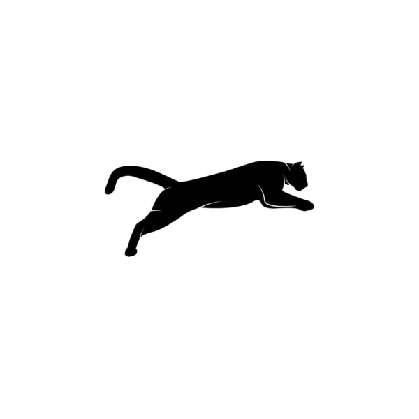 Modèle Illustration Logo Vectoriel Silhouette Guépard Cours Exécution Vecteur — Image vectorielle