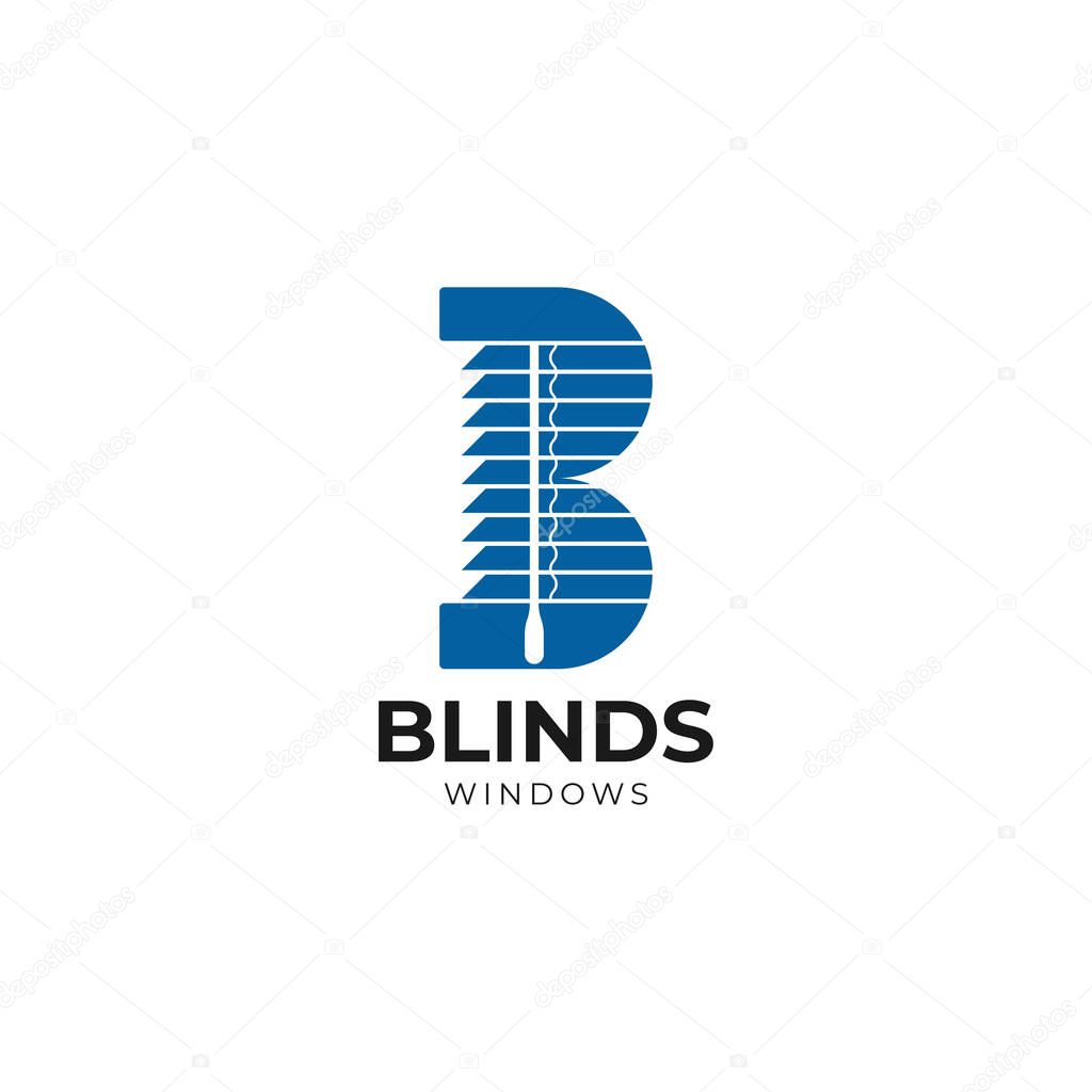 Letter B Blinds windows Logo Vector Icon Template