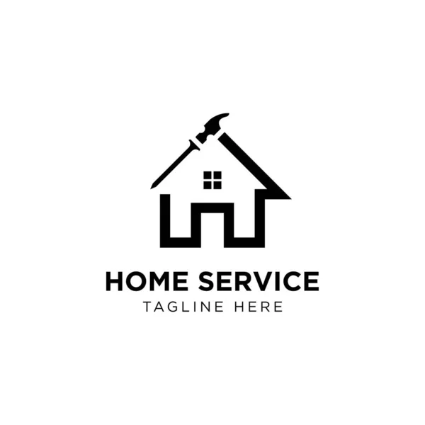 Modelo Logotipo Reparo Home Design —  Vetores de Stock