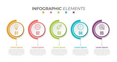 5 seçenekli sunum işi bilgi şablonu