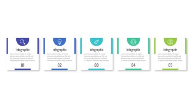 5 seçenekli sunum işi bilgi şablonu