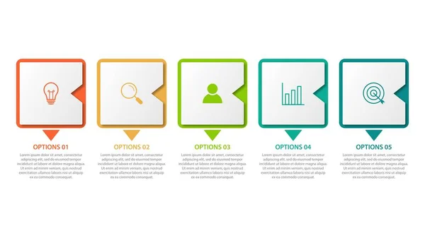 Prezentacja Biznesowego Modelu Infograficznego Opcjami — Wektor stockowy