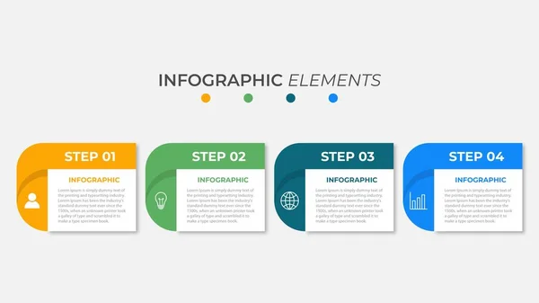 Modelo Infográfico Negócios Apresentação Com Opções — Vetor de Stock