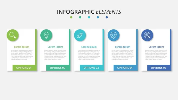 Präsentation Geschäftsinfografik Vorlage Mit Optionen — Stockvektor