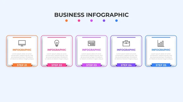Présentation Business Infographie Modèle Avec Options Illustration Vectorielle — Image vectorielle