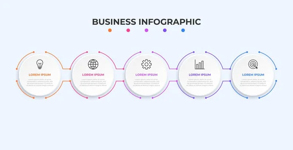 Presentatie Business Infographic Template Met Opties Vectorillustratie — Stockvector