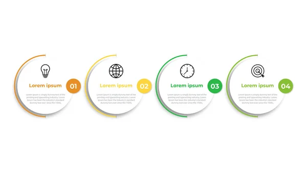 Modelo Infográfico Negócios Etiqueta Design Linha Fina Com Ícone Opções — Vetor de Stock