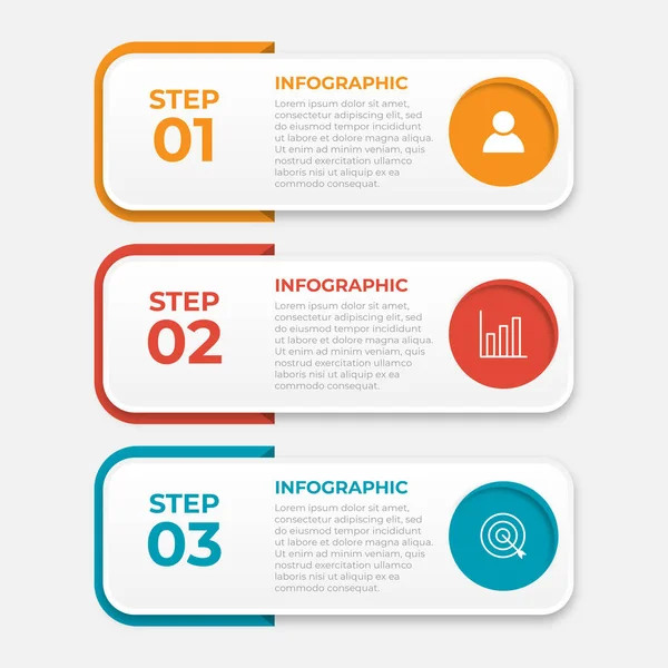 Plantilla Diseño Infografía Vectorial Con Opciones Pasos — Archivo Imágenes Vectoriales