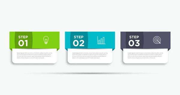 Vector Business Infographic Template Step — Stock Vector