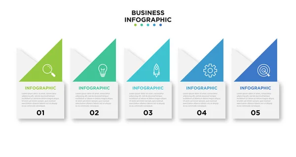 Präsentation Geschäftsinfografik Vorlage Mit Optionen Vektorillustration — Stockvektor