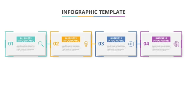 Presentation Business Infographic Template Options Vector Illustration — Stock Vector