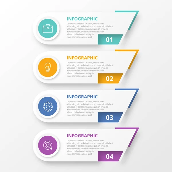 Παρουσίαση Επιχειρηματικό Infographic Πρότυπο Επιλογές Εικονογράφηση Διανύσματος — Διανυσματικό Αρχείο