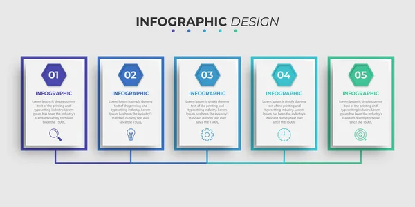 Conceito Criativo Para Infográfico Com Passos Opções Peças Processos Visualização —  Vetores de Stock