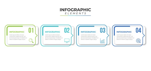 Elemento Progettazione Infografica Della Timeline Opzioni Numeriche Concetto Business Con — Vettoriale Stock