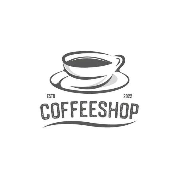Coffee Shop Logo Design Template — Stock Vector