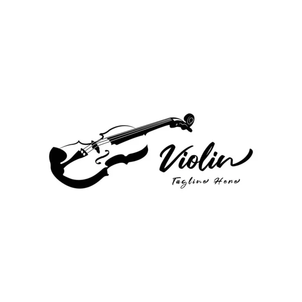 Vetor Logotipo Ícone Violino Estilizado — Vetor de Stock