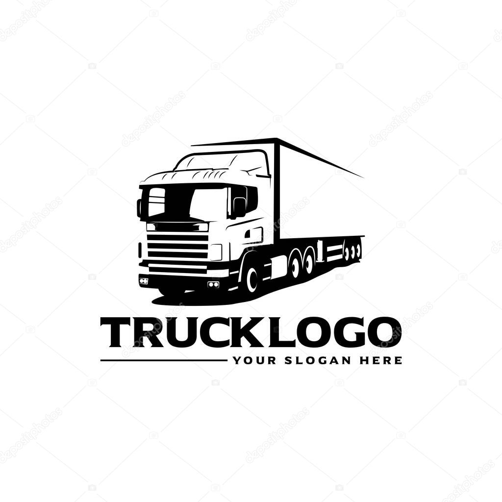 Truck logo design modern simple