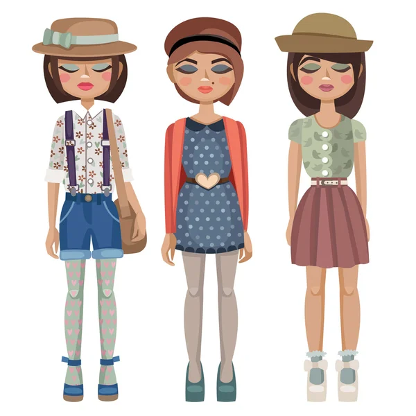 Chica con estilo — Vector de stock