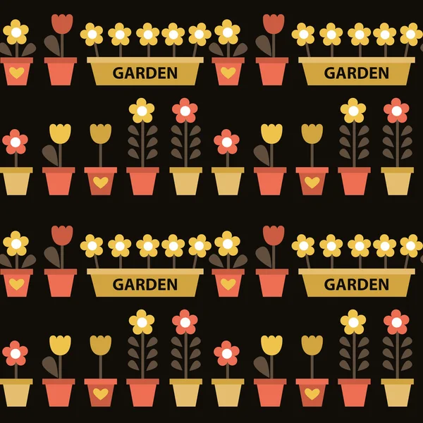 Seamless pattern gardening. — Stock Vector
