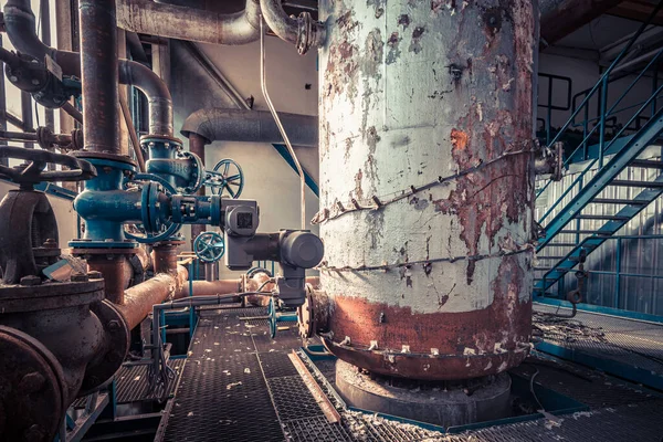 Creepy Abandoned Industry Area Power Plant Lost Place Decayed Factory — Stock Photo, Image