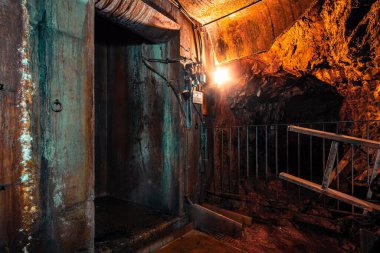 Heyecanlı bir ziyaretçi madeni, Hoffnungsstollen yeraltı, Güney Kara Orman 'daki Todtmoos yakınlarında