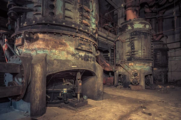 Terrible Zone Industrielle Abandonnée Avec Centrale Électrique Endroit Perdu Hall — Photo