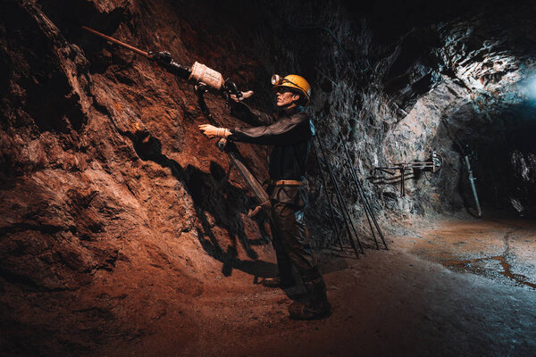 Stunning visitor mine Finstergrund Underground near Wieden in the southern Black Forest