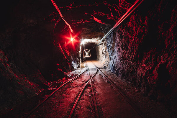 Stunning visitor mine Finstergrund Underground near Wieden in the southern Black Forest