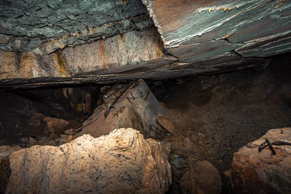 Alte Gesprengte Überreste Einiger Bunker Der Siegfried Linie Entlang Der — Stockfoto