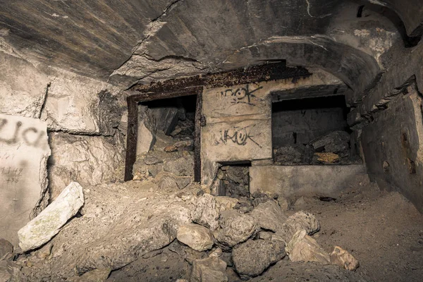 Alte Gesprengte Überreste Einiger Bunker Der Siegfried Linie Entlang Der — Stockfoto