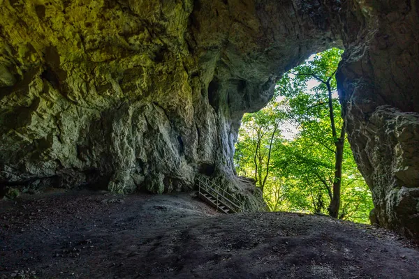 Grottes Stalactites Couper Souffle Dans Parc Naturel Obere Donau Près — Photo
