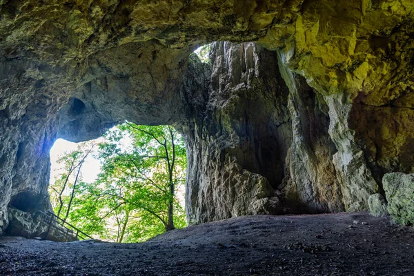 Impresionantes Cuevas Estalactitas Parque Natural Obere Donau Cerca Beuron Sigmaringen — Foto de Stock