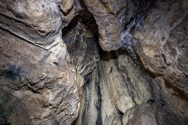 Захватывающие Дух Пещеры Сталактита Природном Парке Obere Donau Возле Беурона — стоковое фото