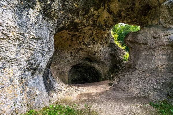 Музей Открытым Небом Eiszeitpark Engen Petersfels Cave A81 Motorway Hegau — стоковое фото