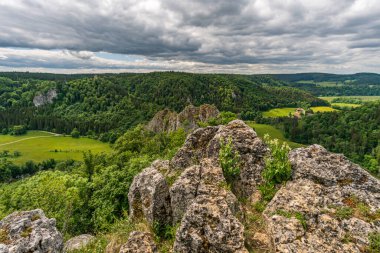 Yukarı Tuna Vadisi 'nde Fridingen ve Beuron arasında popüler dairesel yürüyüş patikası