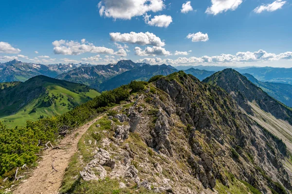 Climbing Edelrid Ferrata Iseler Summit Oberjoch Bad Hindelang Allgau Mountains — Stockfoto