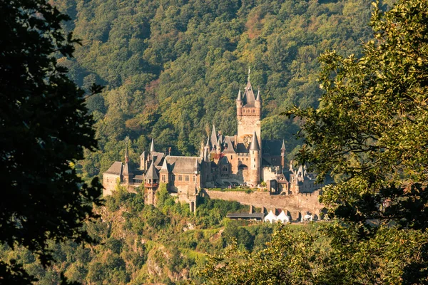 Vista Palheta Meteorológica Para Castelo Cochem — Fotografia de Stock