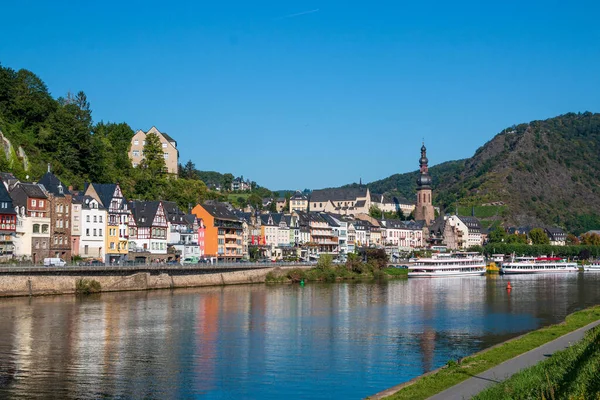 Uitzicht Moezel Naar Stad Cochem Zonder Kasteel — Stockfoto