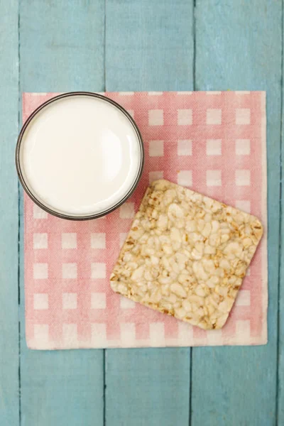 Rijst galette met melk — Stockfoto