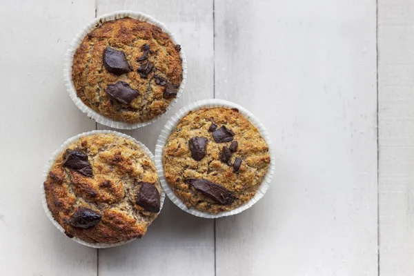 Muffins caseros de la viruta del chocolate — Foto de Stock