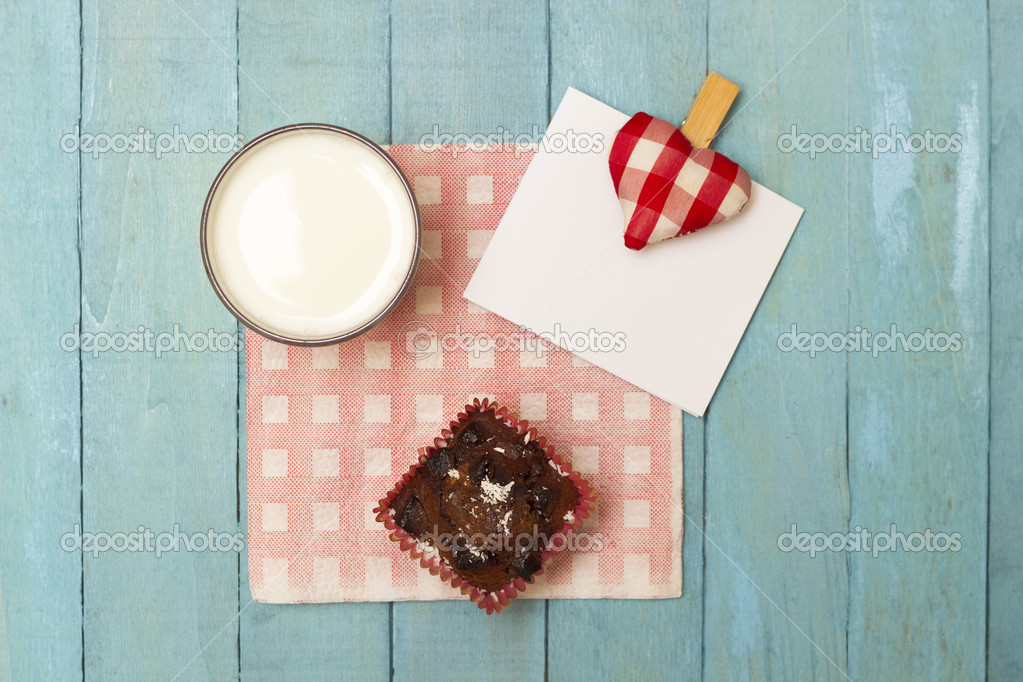 Muffin with Milk and a Note
