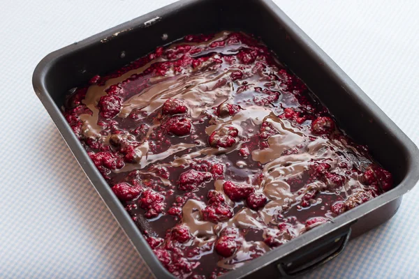 Chocolate Raspberry Cake — Stock Photo, Image
