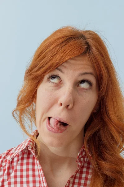 Girl making silly faces — Stock Photo, Image