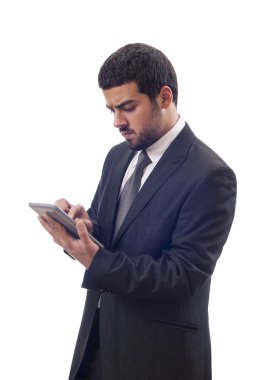tablet pc kullanma iş adamı