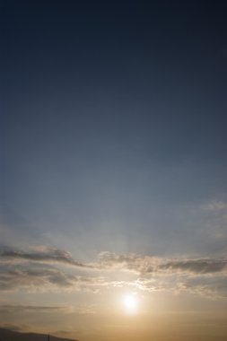 sunrise, bulutlu gökyüzü