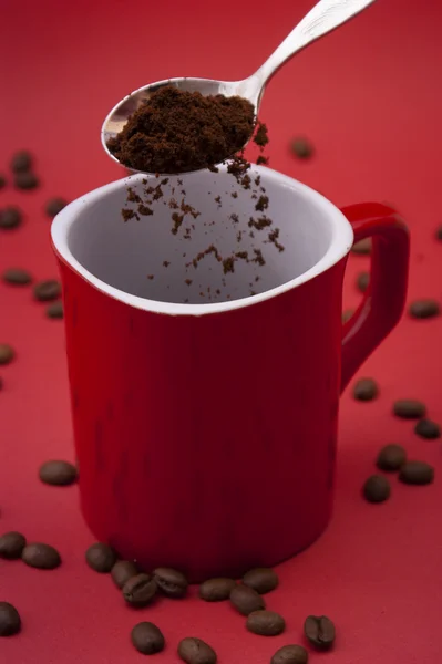 Red coffee cup — Stock Photo, Image
